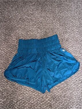 Free People Waist Teal Athletic Shorts